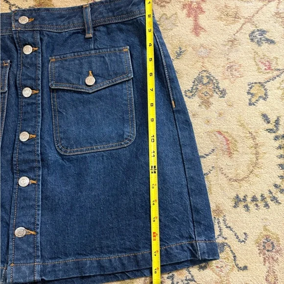 LOFT Denim Button-Front Skirt - Picture 5 of 7